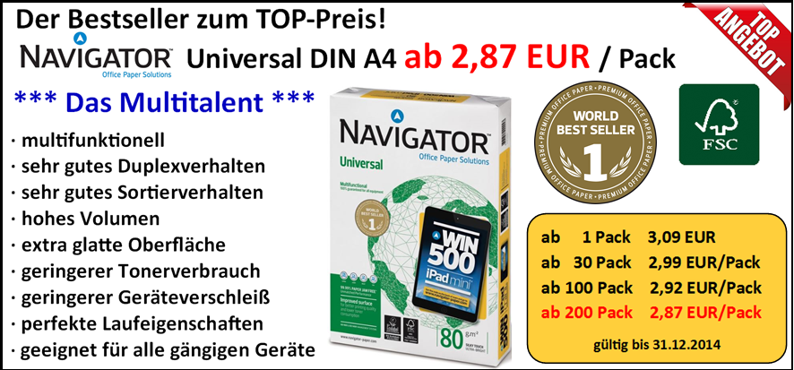 Navigator Universal DIN A4 guenstig bei buerocheck24